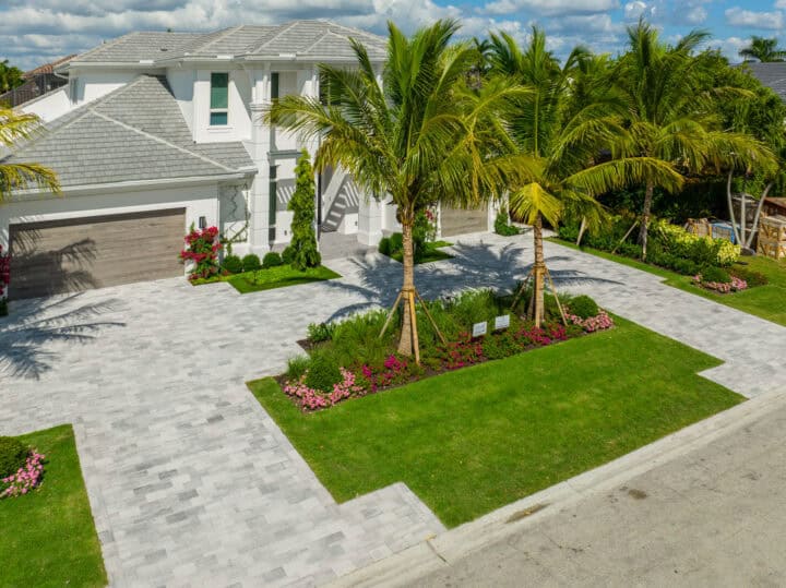 southwest florida house paver driveway