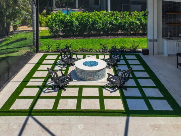 backyard fire pit by accurate pavers