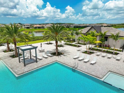 paved public pool deck in estero